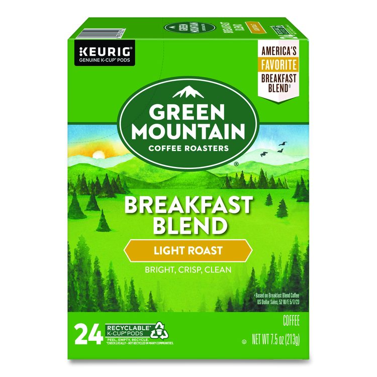 Breakfast Blend Coffee K-Cup Pods, 24/Box
