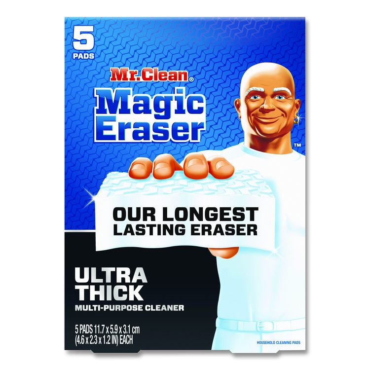Magic Eraser, Ultra-Thick, 4.6 x 2.3, 1.2" Thick, White, 5/Pack, 2 Packs/Carton
