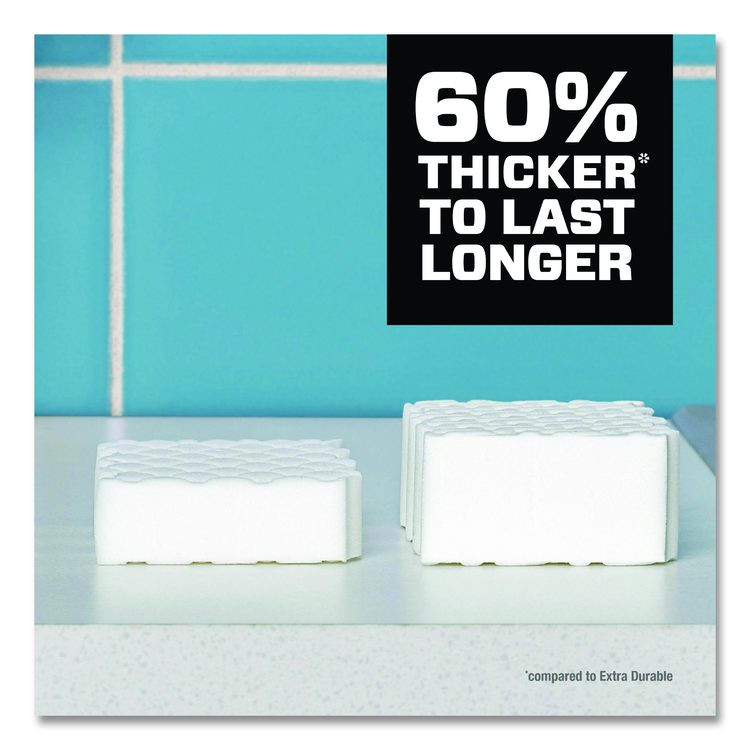 Magic Eraser, Ultra-Thick, 4.6 x 2.3, 1.2" Thick, White, 5/Pack, 2 Packs/Carton