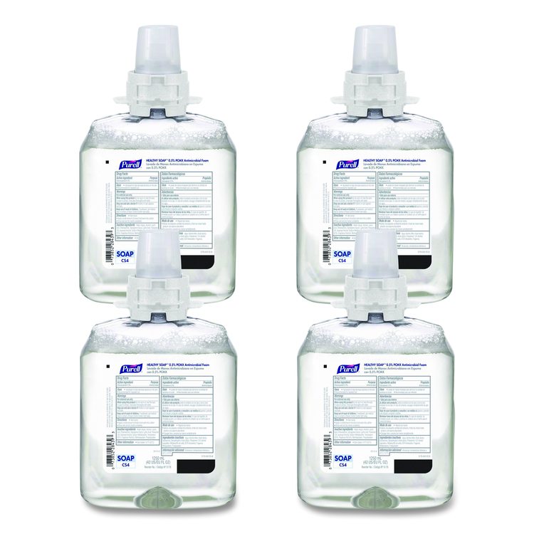 Healthcare HEALTHY SOAP 0.5% PCMX Antimicrobial Foam Refill, For CS4 Dispensers, Fragrance-Free, 1,250 mL, 4/Carton