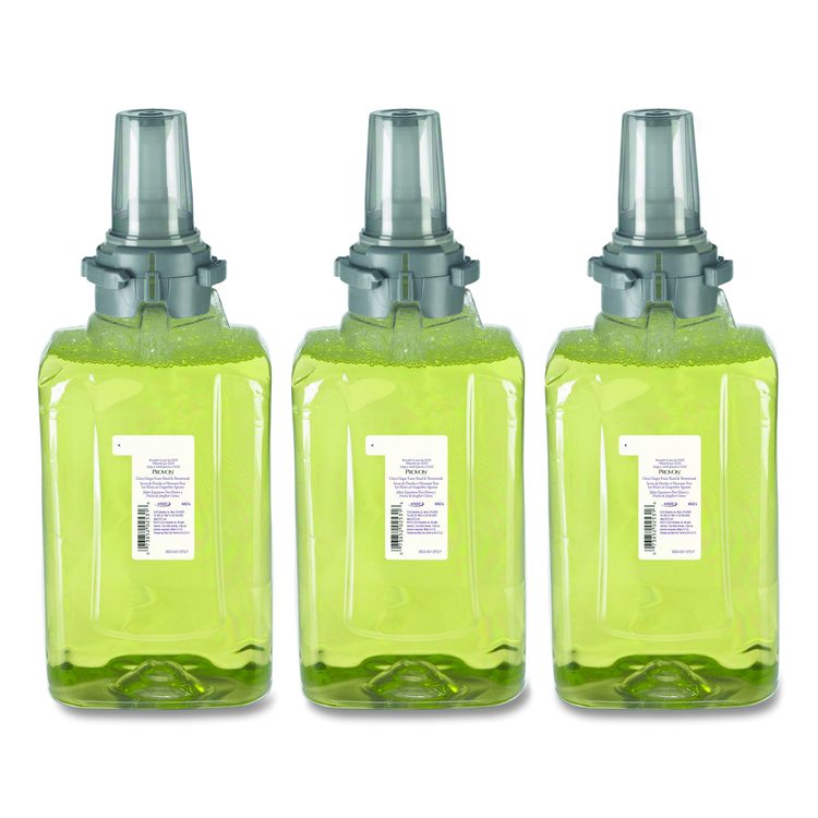 Foam Hand and Showerwash Refill, Citrus Ginger Scent, 1,250 mL, 3/Carton