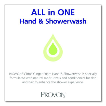 Foam Hand and Showerwash Refill, Citrus Ginger Scent, 1,250 mL, 3/Carton