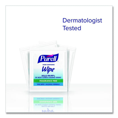 Sanitizing Hand Wipes, Individually Wrapped, 1-Ply, 4.5 x 6.5, Lemon, White, 1,800/Carton
