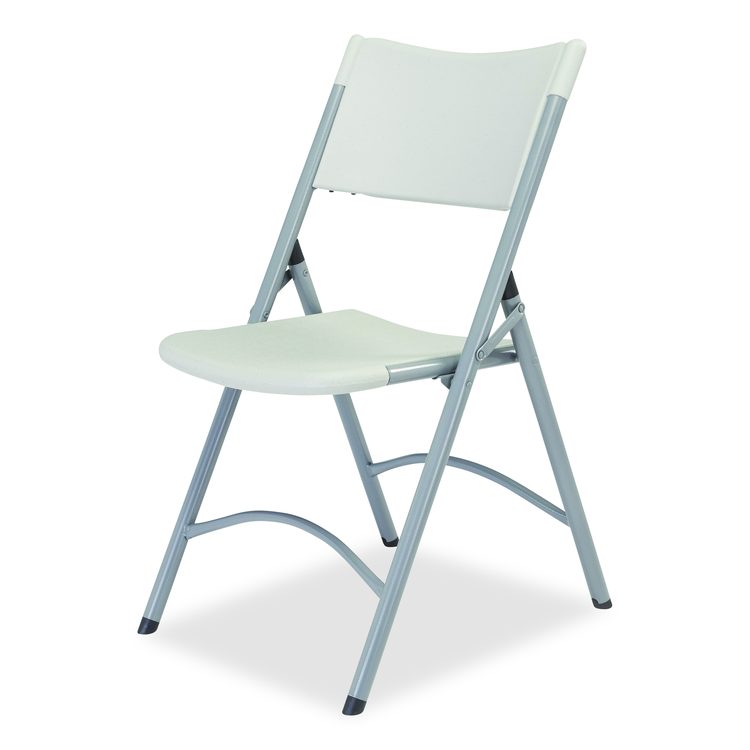 600 Series Heavy Duty Plastic Folding Chair, Supports Up to 500 lb, 18" Seat Height, Gray Seat/Back/Base, 4/Carton
