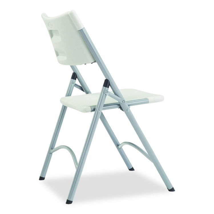 600 Series Heavy Duty Plastic Folding Chair, Supports Up to 500 lb, 18" Seat Height, Gray Seat/Back/Base, 4/Carton