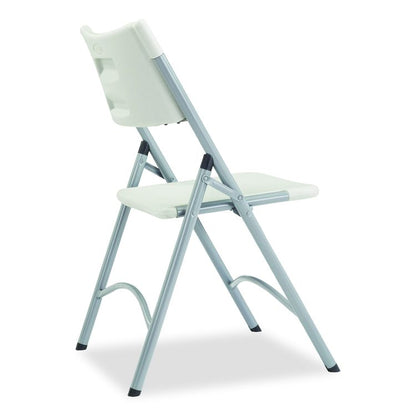 600 Series Heavy Duty Plastic Folding Chair, Supports Up to 500 lb, 18" Seat Height, Gray Seat/Back/Base, 4/Carton
