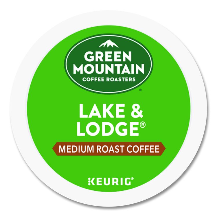 Lake and Lodge Coffee K-Cups, Medium Roast, 24/Box