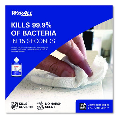 Hydrogen Peroxide Disinfecting Wipes, 1-Ply, 7 x 5.75, Fresh Scent, White, 185 Wipes/Canister