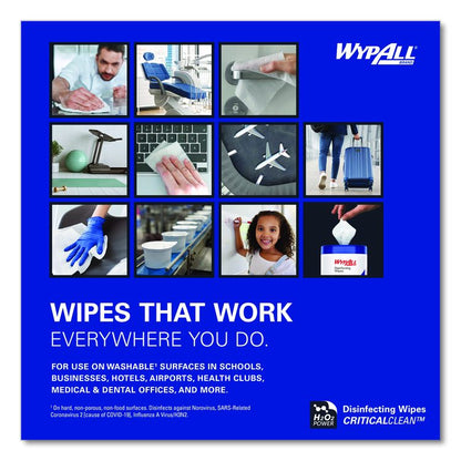 Hydrogen Peroxide Disinfecting Wipes, 1-Ply, 7 x 5.75, Fresh Scent, White, 185 Wipes/Canister