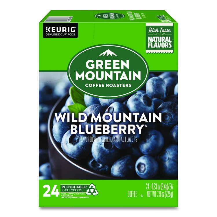 Fair Trade Wild Mountain Blueberry Coffee K-Cups, 24/Box