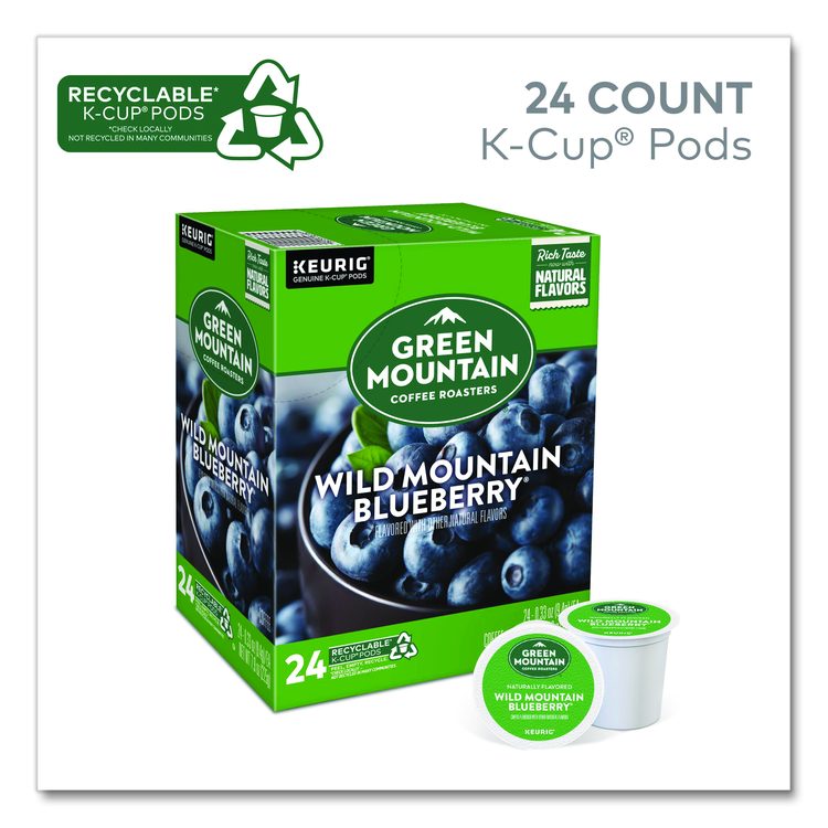 Fair Trade Wild Mountain Blueberry Coffee K-Cups, 24/Box
