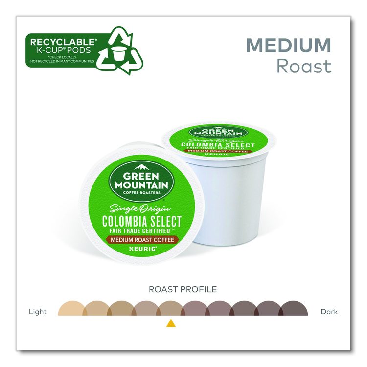 Colombian Fair Trade Select Coffee K-Cups, 24/Box