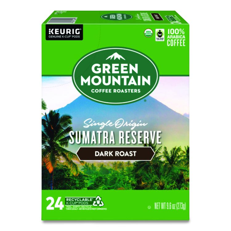 Fair Trade Organic Sumatran Extra Bold Coffee K-Cups, 24/Box
