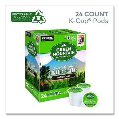 Fair Trade Organic Sumatran Extra Bold Coffee K-Cups, 24/Box