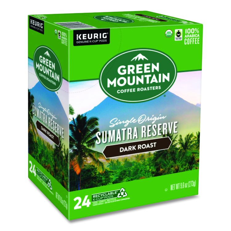 Fair Trade Organic Sumatran Extra Bold Coffee K-Cups, 96/Carton