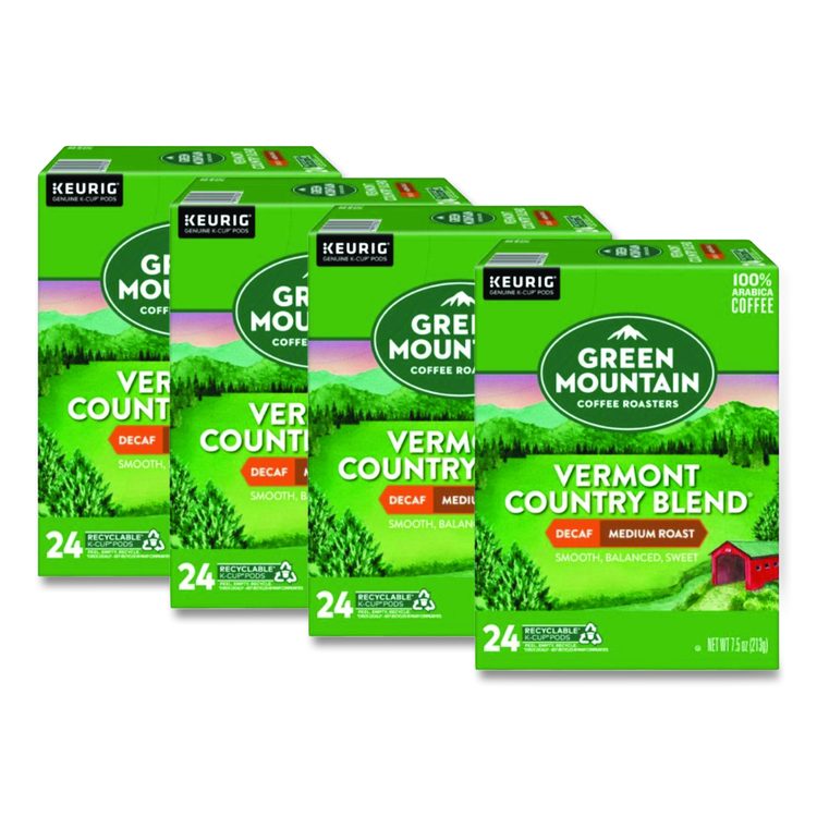 Vermont Country Blend Decaf Coffee K-Cups, 96/Carton