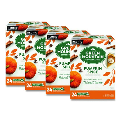 Fair Trade Certified Pumpkin Spice Flavored Coffee K-Cups, 96/Carton