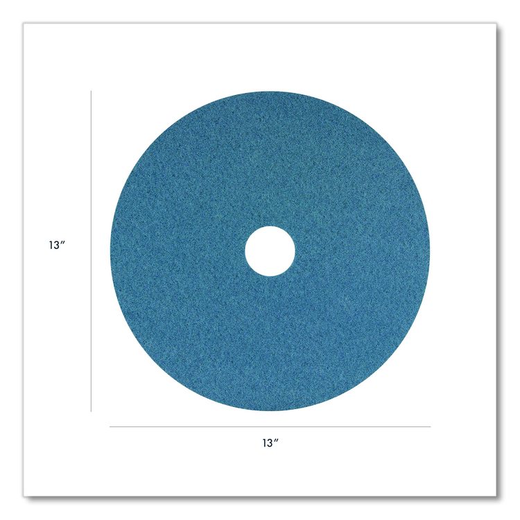 Cleaner Pads, 13", Blue, 5/Carton