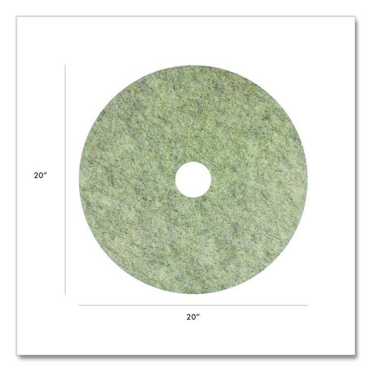 Porko Plus Burnishing Pad, 20" Diameter, Brown, 5/Carton