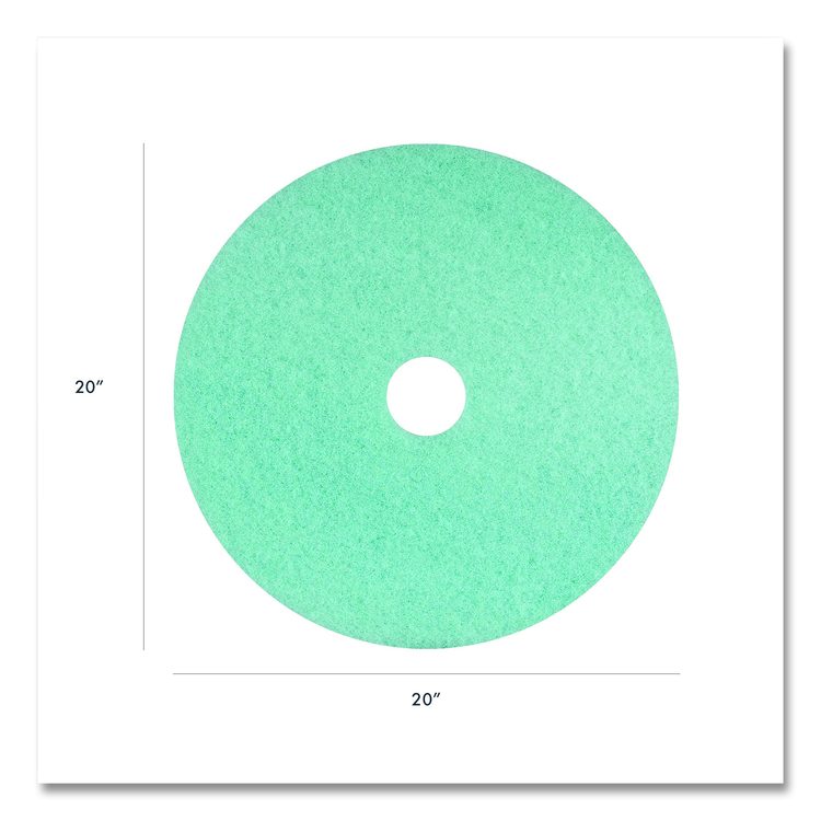 Luster Lite Burnishing Pad, 20" Diameter, Sky Blue, 5/Carton