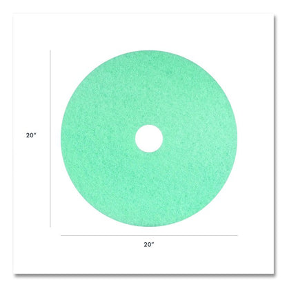 Luster Lite Burnishing Pad, 20" Diameter, Sky Blue, 5/Carton