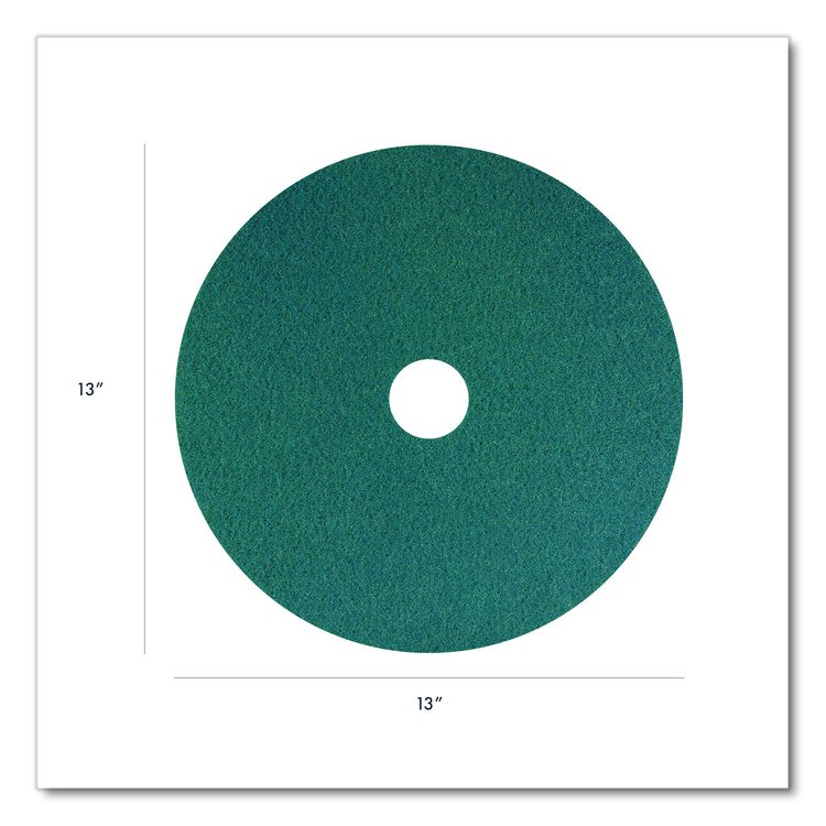 SmartScrub Floor Pad, 13" Diameter, Blue/Yellow, 5/Carton