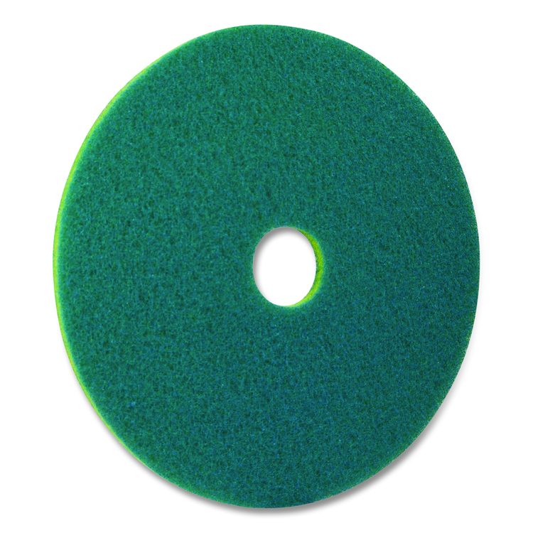 SmartScrub Floor Pad, 13" Diameter, Blue/Yellow, 5/Carton