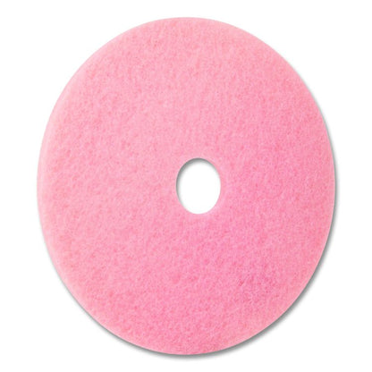 Remover Burnishing Pads, 20", Pink, 5/Carton