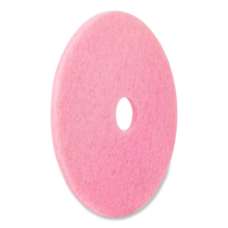 Remover Burnishing Pads, 20", Pink, 5/Carton