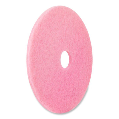 Remover Burnishing Pads, 20", Pink, 5/Carton