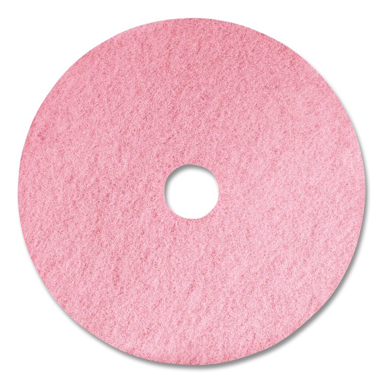 Remover Burnishing Pads, 20", Pink, 5/Carton