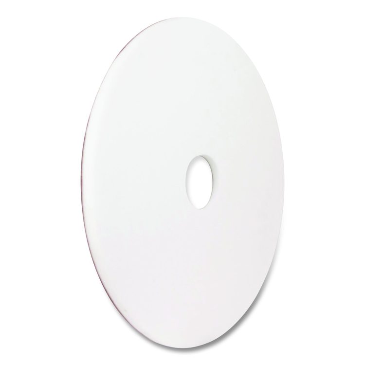 XTRACT Melamine Floor Pad, 20" Diameter, White/Brown, 5/Carton