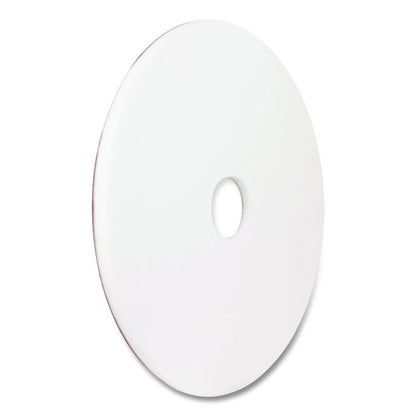 XTRACT Melamine Floor Pad, 20" Diameter, White/Brown, 5/Carton