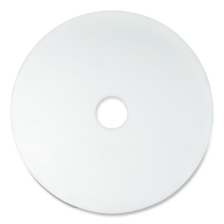 XTRACT Melamine Floor Pad, 20" Diameter, White/Brown, 5/Carton