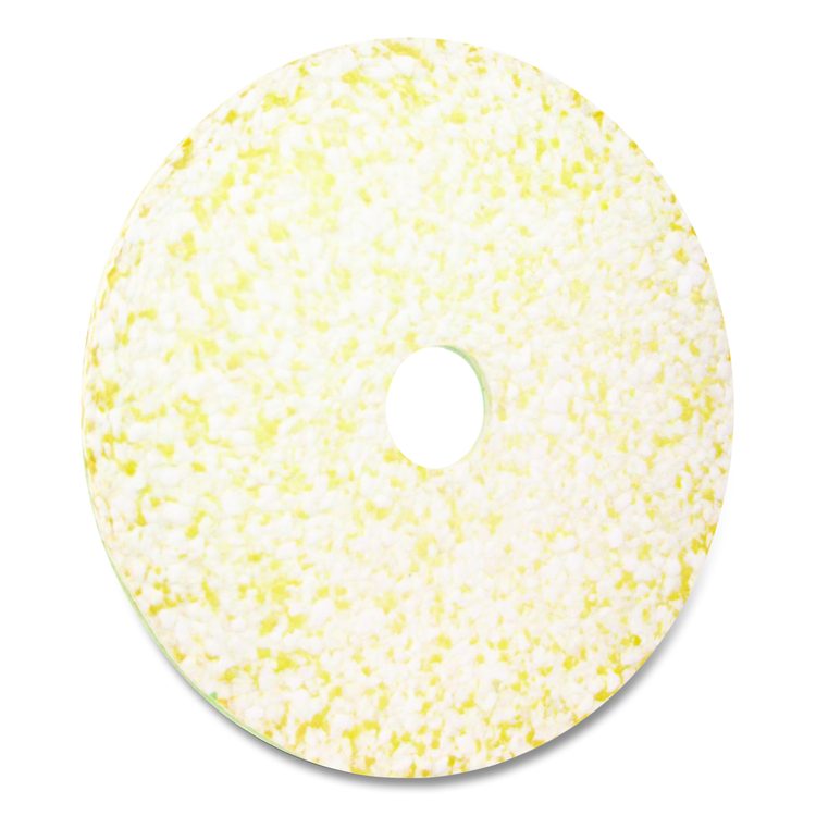 Toro Floor Pad, 14" Diameter, White/Brown/Yellow, 2/Carton