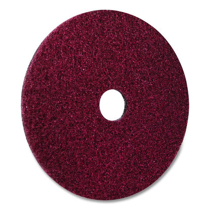 Black Diamond 400 Grit Heavy-Duty Cleaning Pad, 20" Diameter, Black/Red, 2/Carton