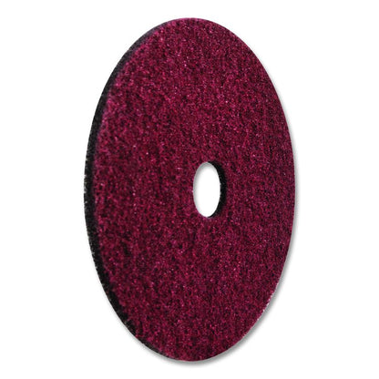 Black Diamond 400 Grit Heavy-Duty Cleaning Pad, 20" Diameter, Black/Red, 2/Carton
