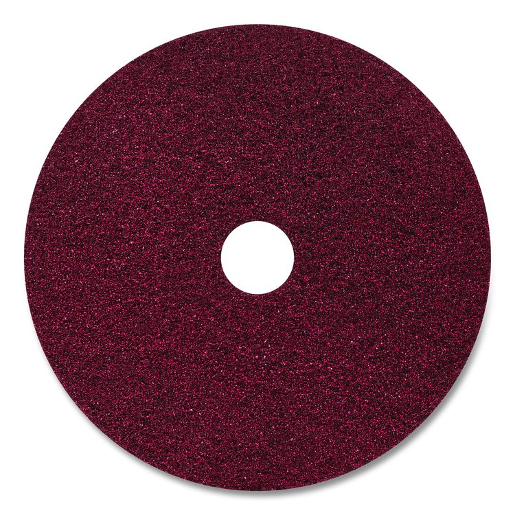 Black Diamond 400 Grit Heavy-Duty Cleaning Pad, 20" Diameter, Black/Red, 2/Carton