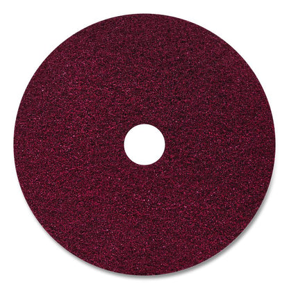 Black Diamond 400 Grit Heavy-Duty Cleaning Pad, 20" Diameter, Black/Red, 2/Carton