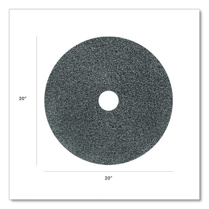 Black Diamond 800 Grit Deep Cleaning Pad, 20" Diameter, Black/Gray, 2/Carton