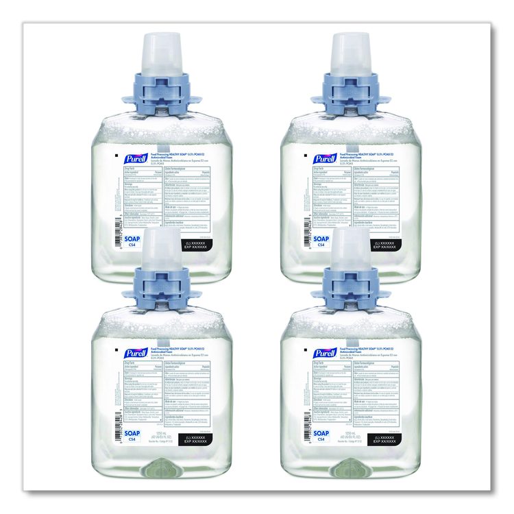 Food Processing HEALTHY SOAP 0.5% PCMX Antimicrobial E2 Foam Handwash, For CS4 Dispensers, Fragrance-Free, 1,250 mL, 4/Carton