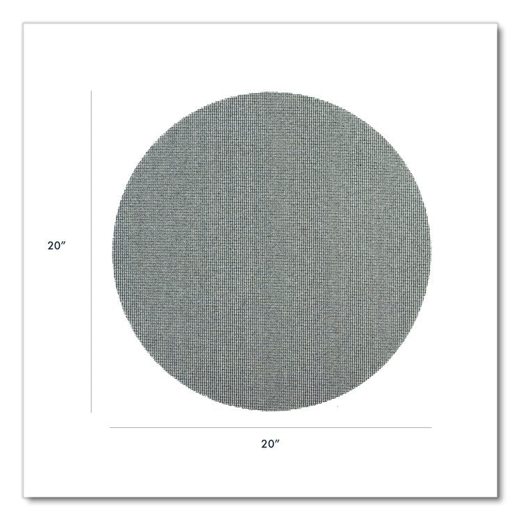 Sand Screen Discs, 20" Diameter, 60 Grit, Gray, 10/Carton