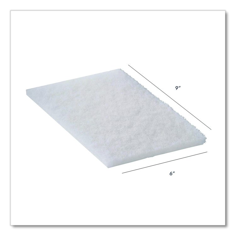 92-98 Light Duty Hand Pad, 6 x 9, White, 20/Carton