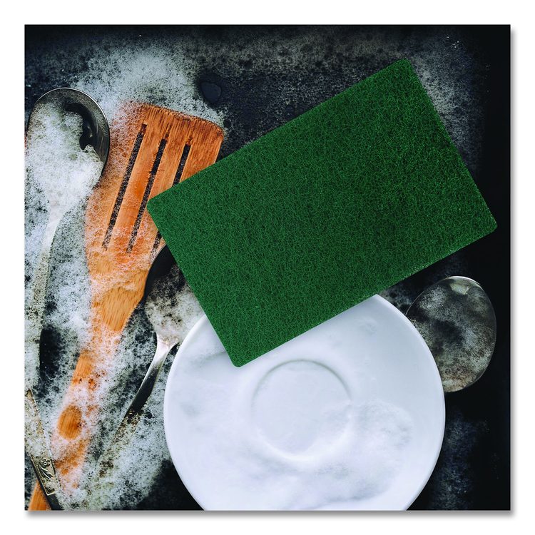 90-96 Medium Duty Hand Cleaning Pad, 6 x 9, Green, 20/Carton