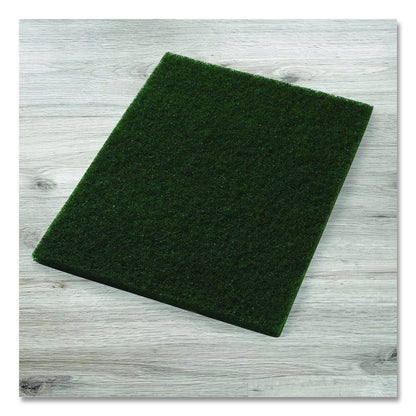Scrubbing Pad, 14 x 28, Green, 5/Carton