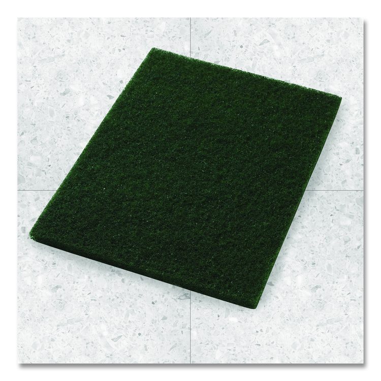 Scrubbing Pad, 14 x 28, Green, 5/Carton