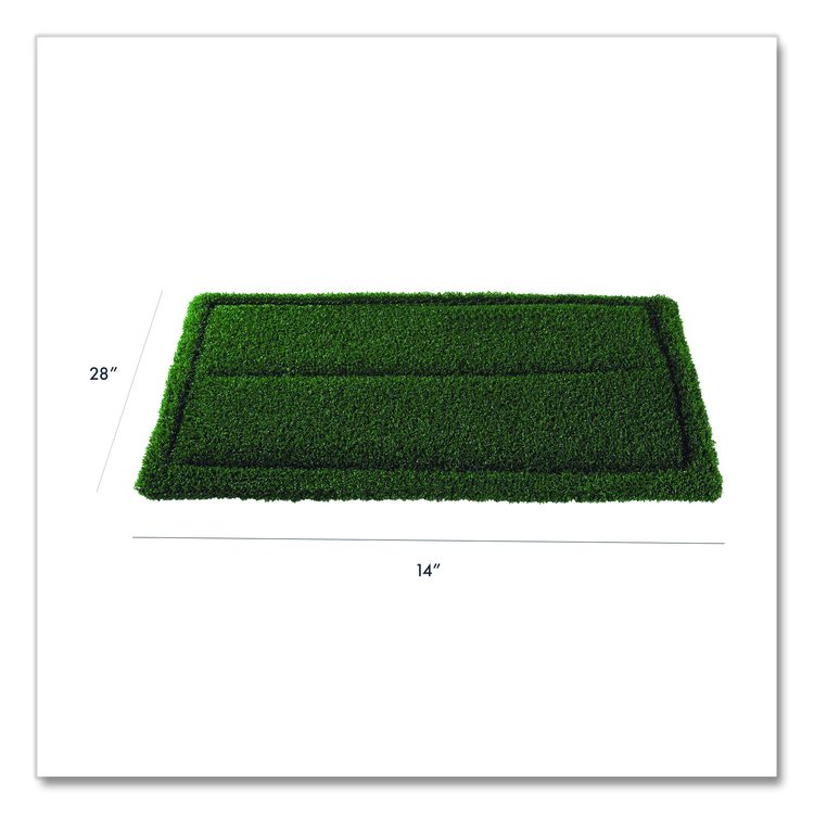 TurfScrub Brush Floor Pad, 14 x 20, Green, 4/Carton