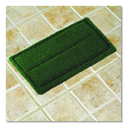 TurfScrub Brush Floor Pad, 14 x 20, Green, 4/Carton