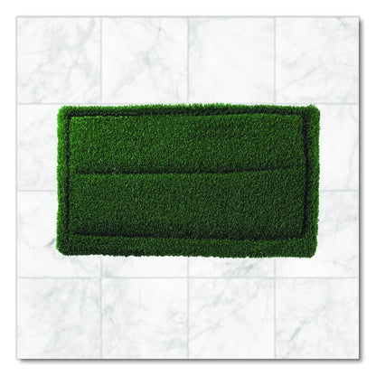 TurfScrub Brush Floor Pad, 14 x 20, Green, 4/Carton