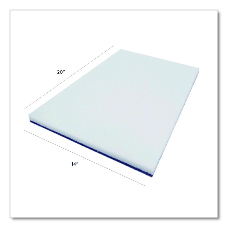 XTRACT Melamine Floor Pad, 14 x 20, White/Brown, 5/Carton